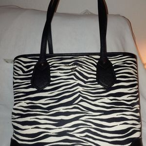 Micheal Kors Eva Zebra Zip Tote